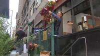 Florist turns leftover blooms into public art in New York City