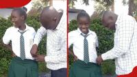 Kenyan dad sews daughter’s school skirt in heartwarming video: "Simple but meaningful"