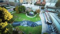 Artist transforms San Francisco lawn as part of global artwork