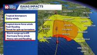 From fair weather to tropical impacts: Isaias approaches the coast by the weekend