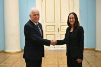 The newly appointed Canadian Ambassador presented his credentials to the President of Armenia