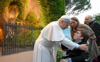 Children join Pope Leo in praying the rosary for peace