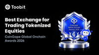 Toobit Named Best Exchange for Trading Tokenized Equities