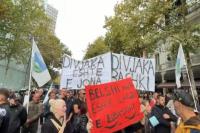 Protesters Rally Outside Albania’s Parliament Against Proposed Territorial Reform