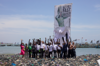 Greenpeace reveals brands found in Ghana’s textile waste as anti fast fashion installation is unveiled