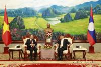 Party General Secretary Receives Vietnamese PM in Vientiane