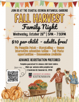 Coastal Georgia Botanical Gardens to host Fall Harvest Family Night on Oct. 28