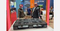 New 100% recycled plastic pallet designed for fresh produce transport