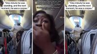 Ordinary flight descended into chaos after one passenger became restless and tried to open emergency exit door before inexplicably dying