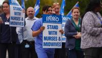 Nurses hold lunchtime protest over public sector pay deal dispute