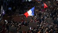 French teens march for decent schools