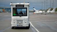 Tallinn Airport lets driverless shuttles run close to airplanes, opening the way to wider airport automation