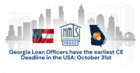 Georgia Loan Officers Face the Earliest MLO CE Deadline in the USA: October 31st