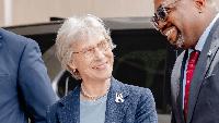 The Duchess of Gloucester wears deeply romantic brooch to kick off her royal tour of Botswana