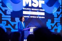 Moldovan president, at Moldova Security Forum, says Moldova to be better protected against Russia’s threats in European Union