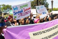 Farm workers march in Cape Town for public land to be released for housing