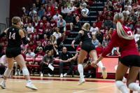 ‘We need to get better’: No. 15 Indiana volleyball swept by No. 1 Nebraska