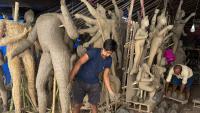 Delhi Durga Puja: Bengal artisans keep traditional idol making alive