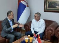Glamocic receives Chinese ambassador to Belgrade