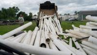 PVC pipes swept away by Helene flooding still dominate cleanup of North Carolina MountainTrue estimates its crews have pulled hundreds of thousands of pipes from the French Broad River.