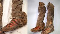 Archaeologists discover 1,500-year-old mummy in Mongolia wearing Adidas-like footwear