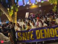 INDIA bloc MPs begin march from Parliament, to meet President Murmu over concerns regarding EC