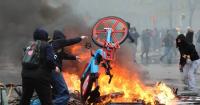 Belgian police, rioters clash as unions, students march