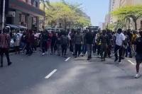 Durban CBD protests: Police monitor crowds as businesses remain shut