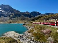 Crossing the Swiss Alps on the Bernina Express