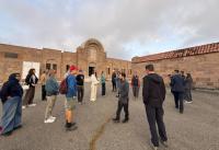 International travellers visit Ganjasar Monastery Complex