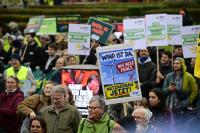 German green power workers rally against subsidy cuts
