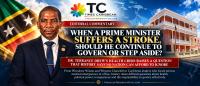 WHEN A PRIME MINISTER SUFFERS A STROKE, SHOULD HE CONTINUE TO GOVERN OR STEP ASIDE? DR. TERRANCE DREW’S HEALTH CRISIS RAISES A QUESTION THAT HISTORY SAYS NO NATION CAN AFFORD TO IGNORE