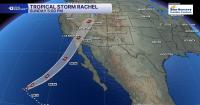 Las Vegas could see an inch of rain from Tropical Storm Rachel's remnants