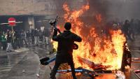 Hoods, Palestinian flag and samurai sword: Student unrest spreads to Belgium