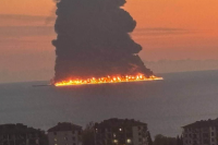 Abkhazian media claims no danger from Sochi oil tanker fire