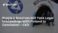 Russia's Rosatom Will Take Legal Proceedings With Finland to Conclusion – CEO