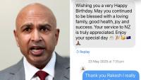 Rakesh Naidoo says Labour approach not linked to end of texts with Mark Mitchell