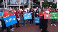 Virginia State Corporation Commission hearing on Dominion merger brings large crowd A large crowd came out Friday night to voice their concerns about the proposed $67 billion merger between Dominion Energy and NextEra Energy. The hearing was h