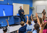 Florida Air Show Star Aarron Deliu Flips Learning Upside Down at Deep Creek Elementary