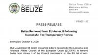 EU Removes Belize From Tax Grey List