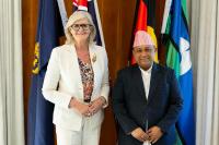 Foreign Minister Khanal calls on Australia's Governor General Mostyn