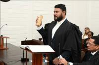 Trinidadian attorney Renaldo Ramjohn begins legal career in Guyana
