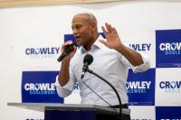 Maryland Gov. Wes Moore Campaigns for Crowley in Wisconsin