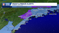 Freeze and Frost alerts issued for parts of Maine Sunday