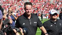 Indiana head coach Curt Cignetti reacts to Husker-Hoosier game