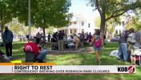 Albuquerque park closures spark protest over impact on unhoused people
