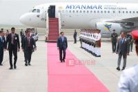 Myanmar Delegation Led by President U Min Aung Hlaing Arrives in...