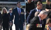 Ben Roberts-Smith wears his medals at Afghanistan anniversary service while facing war crime murder charges