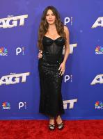 Sofía Vergara Nails the Animal Print Trend in a Plunging Dress and Peep-Toe Heels During a Night Out in London