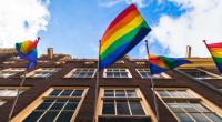 Rainbow flags fly across the Netherlands to mark International Coming Out Day